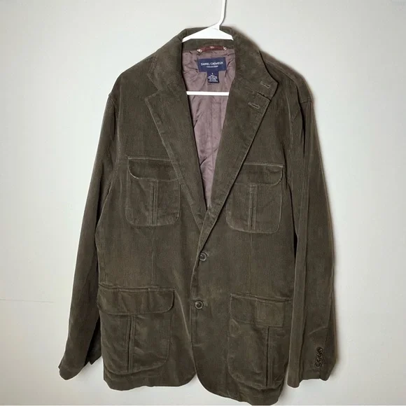 Daniel Cremieux Brown Corduroy Sport coat blazer Large - Picture 1 of 11